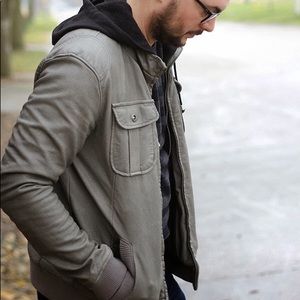 Charles and a Half Leather Half Jacket L